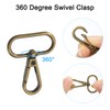 uxcell 12 Pcs Swivel Clasp Hooks, 1.26 Inch D Ring