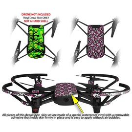Skin Decal Wrap 2 Pack for DJI Ryze Tello Drone Skull Camouflage Drone NOT Included