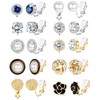 Subiceto 10 Pairs Clip Earrings for Women Clip On Earrings