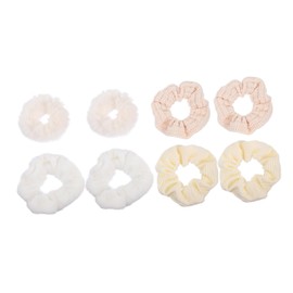 Baluue 12pcs Furry Hair Scrunchies Plush Ponytail Holders for Girls Mixed Colors for Everyday Use Parties and Weddings