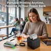 Qigreesol 58mm Portable Thermal Printer with 5 Rolls, POS Receipt