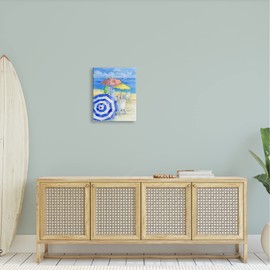 Stupell Industries Summer Beach Coast Ocean Waves Canvas Wall Art, Design by Paul Brent