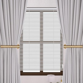 Groleca 4 Pack Adhesive Curtain Holdbacks - No Drill Curtain Tie Backs & Hooks (4, Gold)