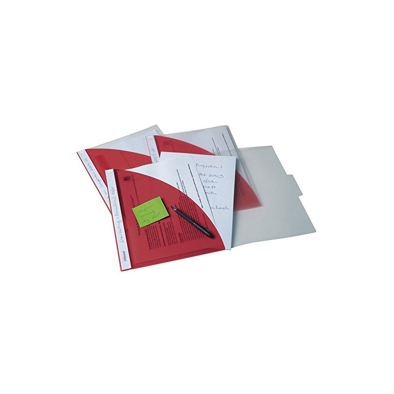 Rexel Smart Desk/2102042 A4 Display Book Clear/Red (Pack of 5