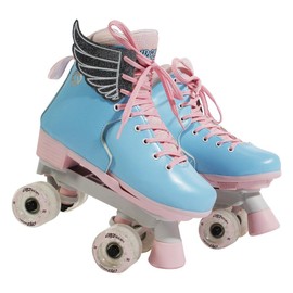 Circle Society Classic Adjustable Roller Skates for Kids - Cotton Candy Design, Sizes 3-7 US Girls - Perfect for Indoor and Outdoor Skating Fun and Active Play