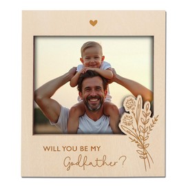 Joli Coon Godfather proposal picture frame - Will you be my godfather - Magnetic Photo Frame for picture