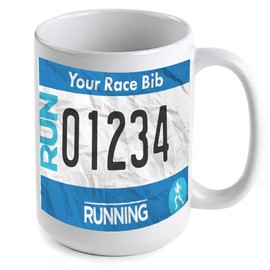 VictoryStore Runners Coffee Mugs (Race Bib) Add your custom Photo of Race Bib