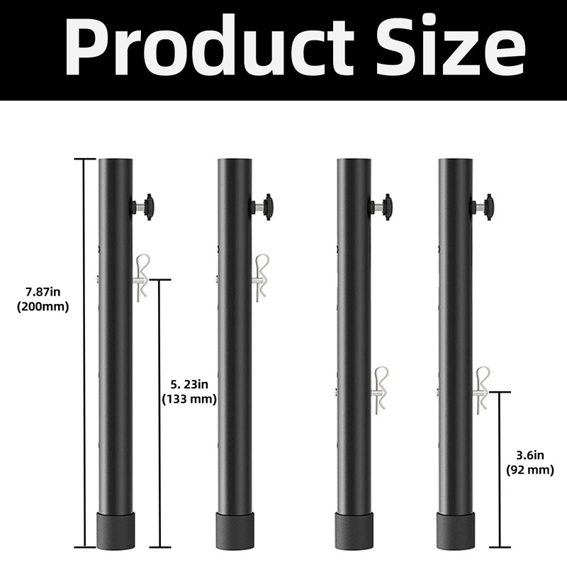 Buaak 4 Pcs Table Leg Extenders, 20CM with Latch and