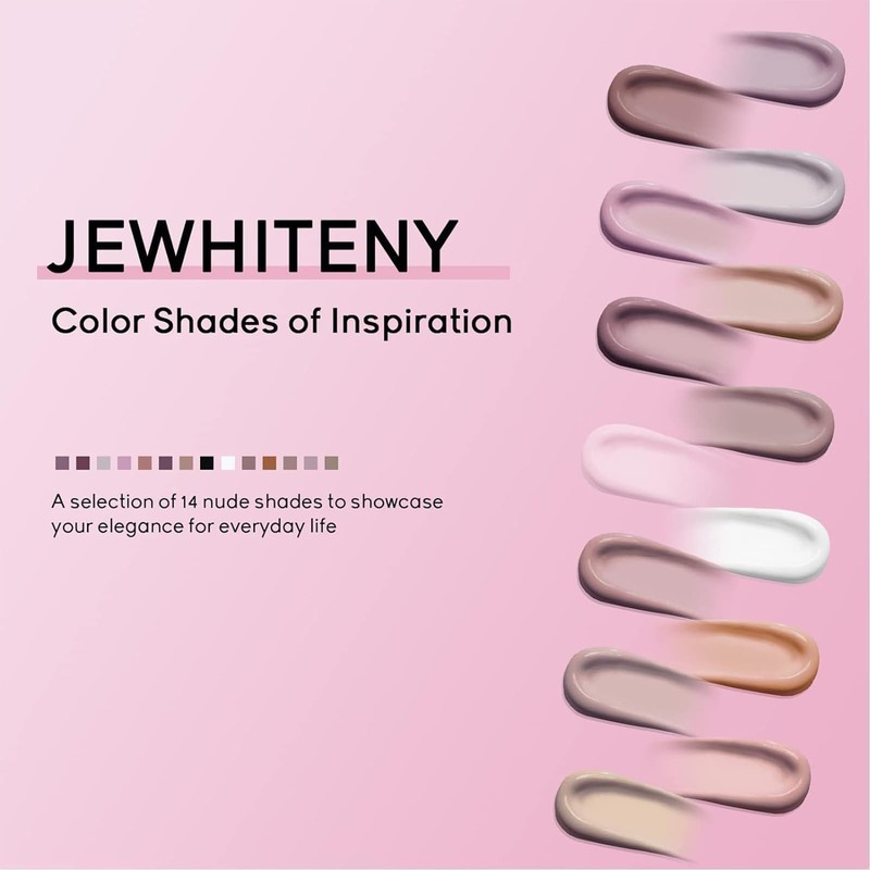 JEWHITENY Poly Extension Gel Nail Kit 14 PCS Poly Gel