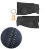 SEBLAFF 1Pair Black Door Panel Synthetic Leather Insert Cards Cover