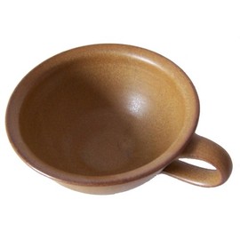 Töpferei Annett Fischer Coffee Bowl Hand-Potted Height 7 cm Diameter 14 cm Volume Approx. 300 ml Brown