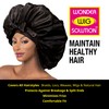 EBIN Wonder Wig Solution Tie-Up Bonnet Black - Extra Jumbo