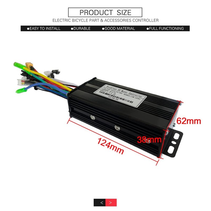 DcnrInsr 24V 36V 48V 500W 750W 9 Tubes Brushless 26A