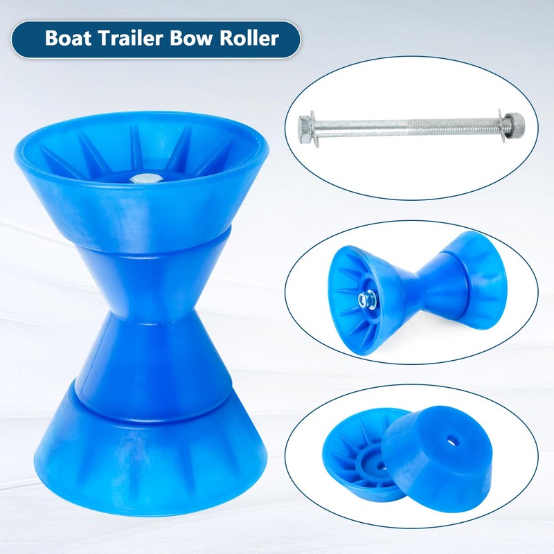 ORLANG 3 Inch Boat Trailer Roller Assembley, Bow Stop Bell