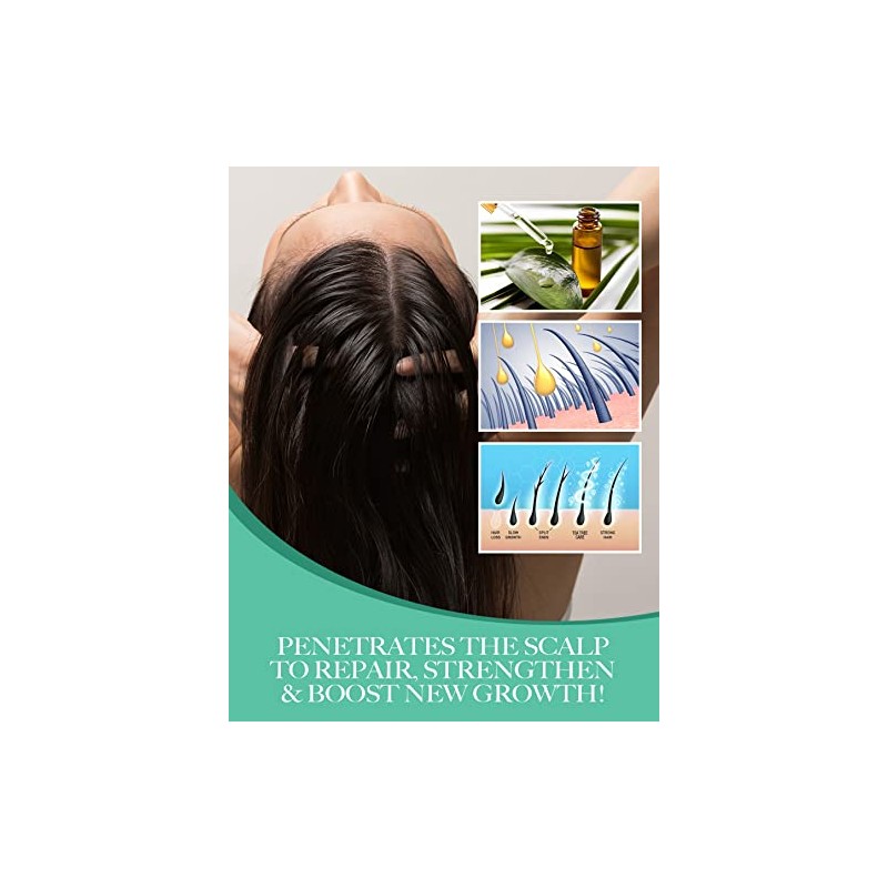 Ethereal Nature 99% Natural Hair Oil Blend with Peppermint, green,