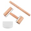 Rolling Pin Set, 2-Piece Set of Rolling Pin Wood +