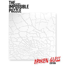 Generic Broken Glass Puzzle - Clear Acrylic Jigsaw - Unique Modern Style - 161 Pieces, 10 x 10 inches - Expert Level - 15+ Years