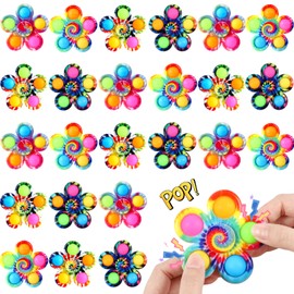 Gigilli 24 Pack Party Favors Fidget Spinners for Kids 4-8 8-12, Goodie Bags Stuffers for Kids 3-5, Pop Mini Fidget Toys Bulk ADHD Classroom Prizes, Toddler Birthday Party Gifts, Adult Anxiety Toys