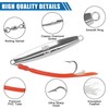 AGOOL Saltwater Diamond Jigs Fishing Lures Spoons with Tube Tail