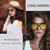 Long Keeper Retro Pilot Sunglasses Double Bridge Women Men Aviation