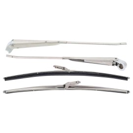 Keypart 60-66 Chevy/GMC Pickup Truck LH & RH Stainless Windshield Wiper Arm & Blade Set