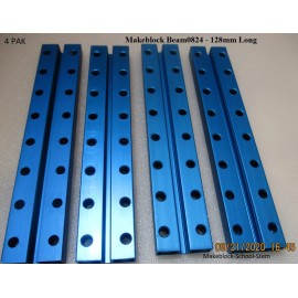 Makeblock 4 PAK  *  Makeblock Beam 0824-128   24mm x 128mm  * 6061 aluminum