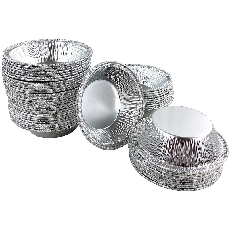 pactogo 3" Disposable Aluminium Foil Tart Pans Mini Silver Baking