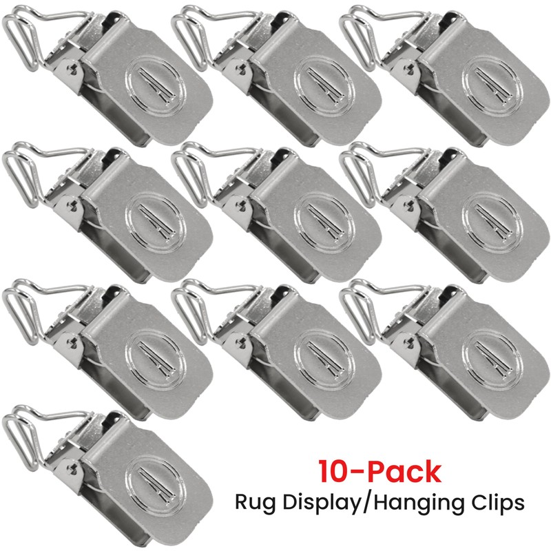 ANDUSTRIAL - Small Durable Clips/Clamps for Displaying Rugs, Shawls, Leather