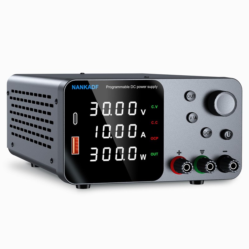 DC Power Supply, 30V 10A Bench Power Supply with Encoder