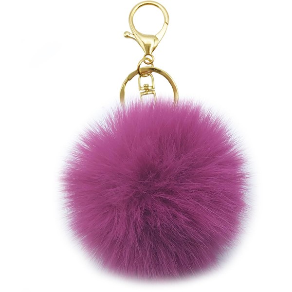 Unpafcxddyig Pom Pom Keychain Artificial Fur Puff Ball Keychains Fluffy