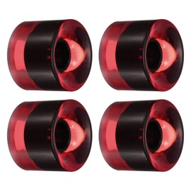 PATIKIL 60mm Longboard Wheels, 4 Pack Skateboard Wheel Street Wheels for Skateboards Cruiser Wheels Replacement 78A, Clear Red