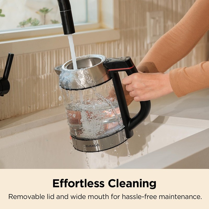 CUCKOO Electric Tea Kettle with Infuser, Glass Electric Kettle with