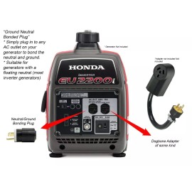 Getwiredusa Ground Neutral Bonded Plug Suitable for generators with a floating neutral