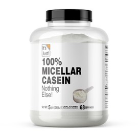 It's Just! - 100% Casein Protein Powder, Made in USA, No Added Flavors or Sweeteners (Unflavored, 5 Pound (Pack of 1))
