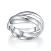 BORUO 925 Sterling Silver Ring, Fidget Ring Anxiety Ring, Triple