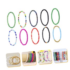 COLLBATH Foot Chain Jewelry 10pcs Mixed Color Beaded Anklet Ankle Bracelets for Women Party Accessory