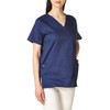 WonderWink Women's Plus-Size Wonderwork Mock Wrap Scrub Top, Navy, XX-Large