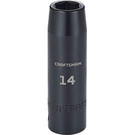 CRAFTSMAN Deep Impact Socket, Metric, 1/2-Inch Drive, 14mm (CMMT16075)