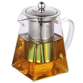 Vivoice Ultra 8.5oz(One Cup) Clear Heat Resistant Glass Teapot Infuser with 250 ml Glass Filter (250ml)