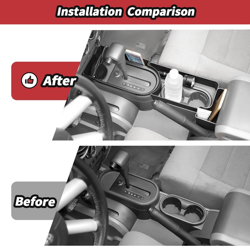 JeCar Center Console Gear Shift Storage Tray Organizer Fit for