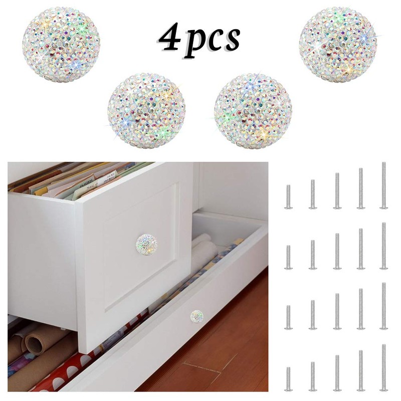 SAVORI Cabinet Knob Crystal Dresser Cupboard Drawer Wardrobe Door Knobs