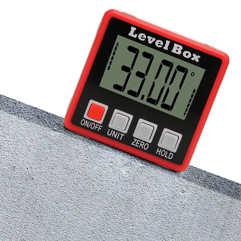 Digital Display Angle Meter Measurement Tool Automatic Backlight 4 Button