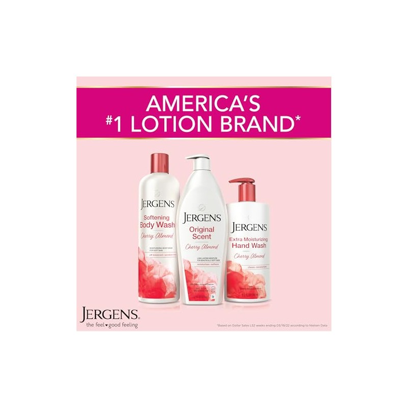 Jergens Original Scent Dry Skin Moisturizer with Cherry Almond Essence,