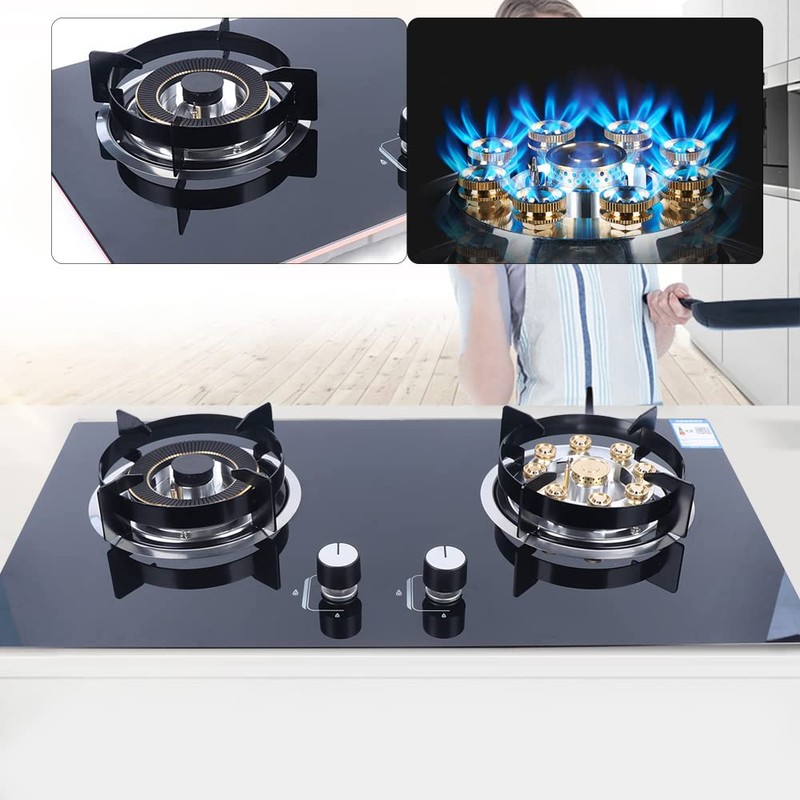 Kitchen Gas Cooktop Stove 2 Burners Propane Stove Tempered Glass