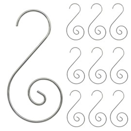 Acronde 120 ganchos de adorno de Navidad para árbol de Navidad, ganchos en forma de S, ganchos de alambre de metal para colgar en el árbol de Navidad, bolas de Navidad, decoraciones de fiesta (plata)