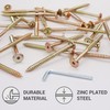SKIR'CO (Pack of 10) Yellow Zinc Plated Wood Joining Screws