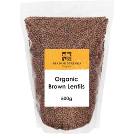 Organic Brown Lentils 500g by Manor Springs Organic