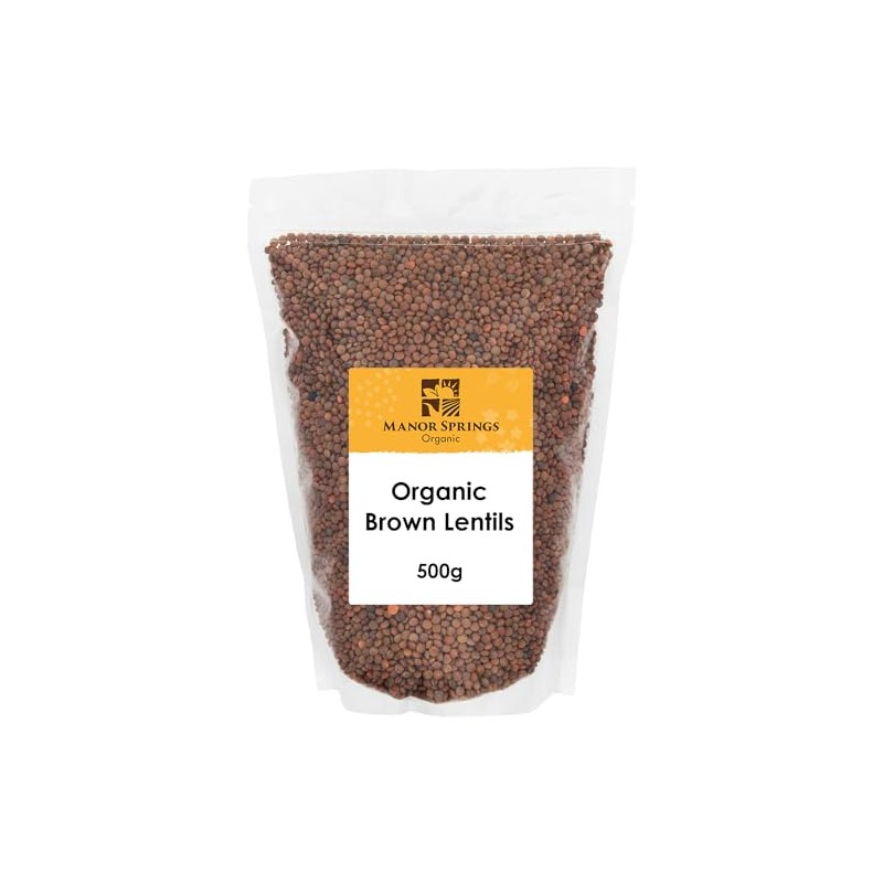 Organic Brown Lentils 500g by Manor Springs Organic