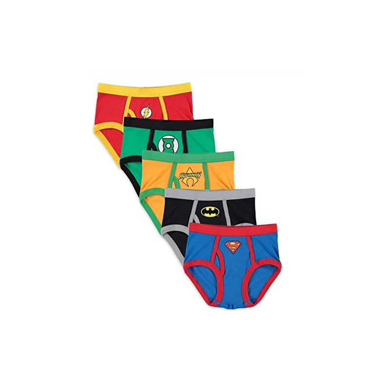 Handcraft Justice League Logos 5 Pack Briefs - 8