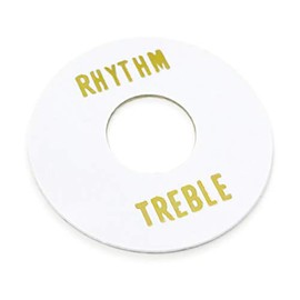 Vintage Forge White with Gold Rhythm Treble Switch Washer Toggle Ring Plate compatible with Gibson Les Paul SG Guitar SWR10-WHT